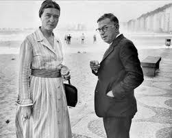Simone de Beauvoir împreună cu Jean-Paul Sartre