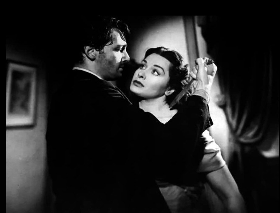 Laura Hidalgo si Carlos Thompson in filmul El tunel, 1952